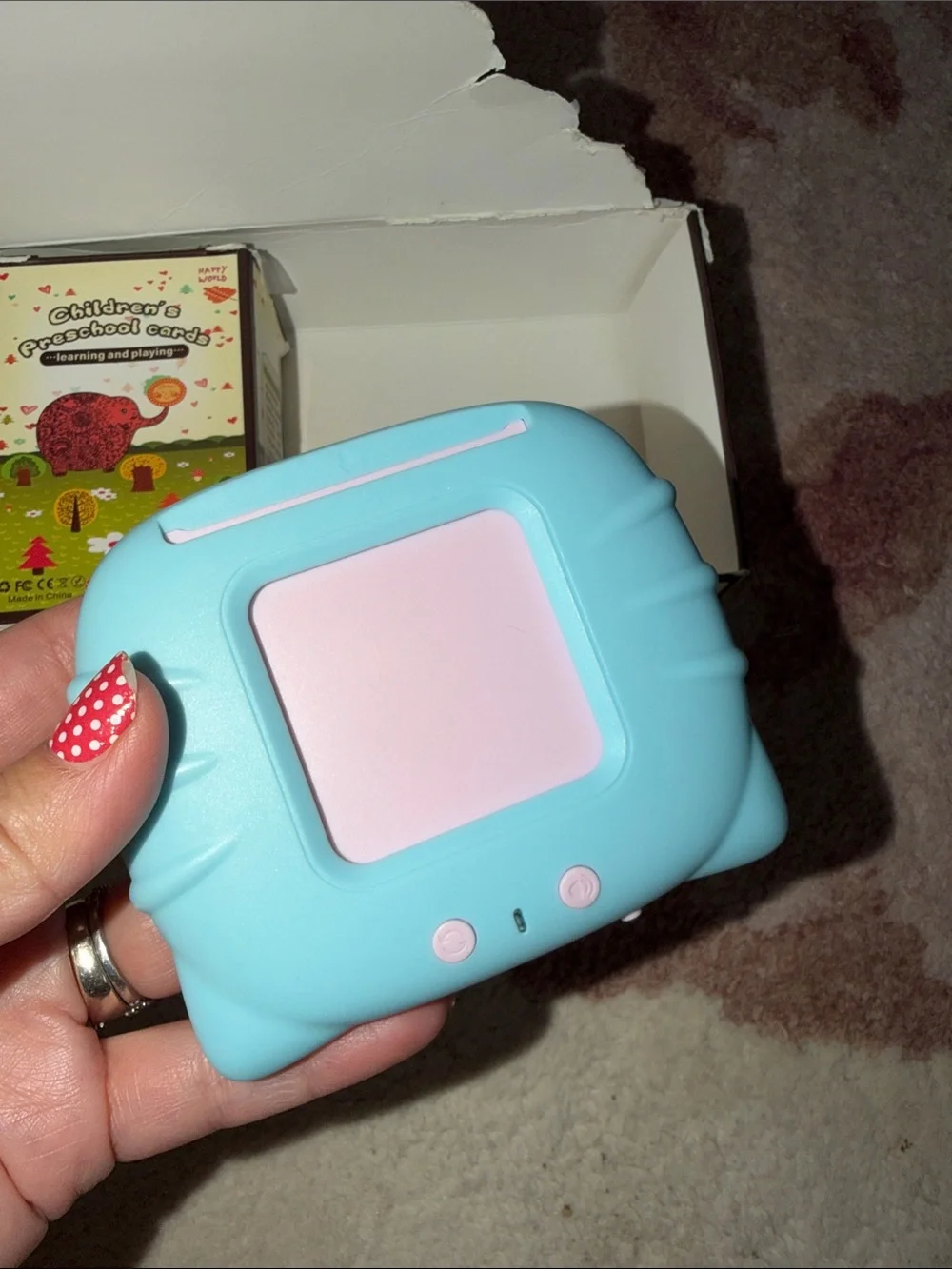 Happy World Card Early Education Device, an interactive talking flashcard toy